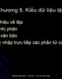 Bài giảng Lập trình C: Chương 9 - Ngô Công Thắng