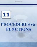 Bài giảng điện tử môn tin học: Procedures và Funtions