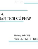 Bài giảng Nhập môn chương trình dịch: Chương 4 (tt) - Hoàng Anh Việt