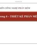 Bài giảng Nhập môn công nghệ phần mềm - Chương 4: Thiết kế phần mềm