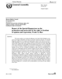 Report of the Special Rapporteur on the promotion and protection of the right to freedom of opinion and expression, Frank La Rue*