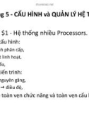 Bài giảng môn học Nguyên lý hệ điều hành: Chương 5 – Đỗ Văn Uy