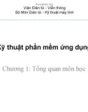 Kỹ thuật phần mềm ứng dụng - Chương 1: Tổng quan môn học