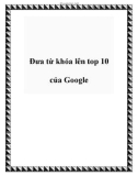 Đưa từ khóa lên top 10 của Google