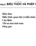 Bài giảng Lý thuyết ngôn ngữ lập trình: Chương 6 - CĐ CNTT Hữu nghị Việt Hàn