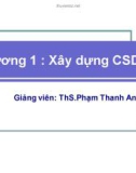 Bài giảng Microsoft Access: Bài 1 - GV. Phạm Thanh An