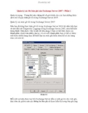 Quản lý các file bản ghi của Exchange Server 2007 – Phần 1