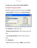 Các thao tác cơ bản với Word 2003 (Phần 8)
