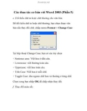 Các thao tác cơ bản với Word 2003 (Phần 5)