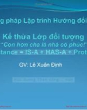 Bài giảng Phương pháp lập trình hướng đối tượng: Kế thừa lớp đối tượng