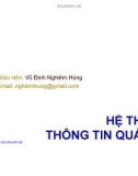 Bài giảng Hệ thống thông tin quản lý – Vũ Đinh Nghiêm Hùng