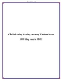 Cấu hình tường lửa nâng cao trong Windows Server 2008 bằng snap-in MMC