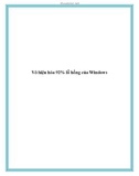 Vô hiệu hóa 92% lỗ hổng của Windows