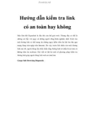 Hướng dẫn kiểm tra link có an toàn hay không