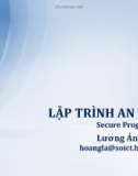 Bài giảng Lập trình an toàn: Chương 1 - Lương Ánh Hoàng