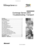 Exchange Server 2003 Troubleshooting: Transport