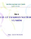 Bài giảng Quản trị mạng: Bài 4 - ĐH Quy Nhơn