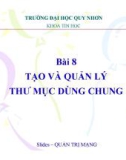 Bài giảng Quản trị mạng: Bài 8 - ĐH Quy Nhơn