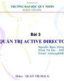 Bài 3: QUẢN TRỊ ACTIVE DIRECTORY