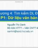 Bài giảng Chương 4: Tìm kiếm dữ liệu ĐPT (Phần 1) - Nguyễn Thị Oanh