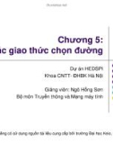 Bài giảng Mạng máy tính - Chương 5: Các giao thức chọn đường