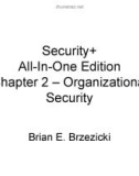 Chapter 2 – Organizational Security