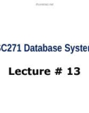 Lecture Database Systems - Lecture 13