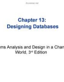 Lecture Systems Analysis and Design in a Changing World (3rd Edition) - Chapter 13: Designing databases