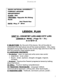 Lesson plan Unit 8: Country life and city life - Lesson 4: Read (page 75 ~ 79)