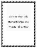 Các Thủ Thuật Điều Hướng Hiệu Quả Cho Website - hỗ trợ SEO