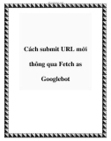 Cách submit URL mới thông qua Fetch as Googlebot