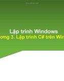 Bài giảng Lập trình trên Windows: Chương 3 - Trần Minh Thái