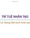 Bài giảng Trí tuệ nhân tạo: Bài 13 - Trương Xuân Nam