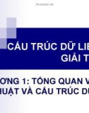 Bài giảng Cấu trúc dữ liệu và giải thuật – Chương 1: Tổng quan về giải thuật và cấu trúc dữ liệu