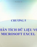 CHƯƠNG 5 - PHÂN TÍCH DỮ LIỆU VỚI MICROSOFT EXCEL