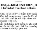 Bài giảng Tin học chuyên ngành - Phần 4: Kiểm định trung bình