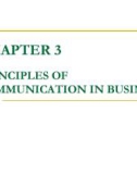 Lecture Principles of business communication in English - Chapter 3: Principles of communication in business