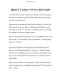 Quản lý ổ cứng với CrystalDiskInfo