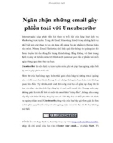 Ngăn chặn những email gây phiền toái với UnsubscribrI