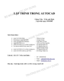 Giáo trình Lập trình trong Autocad - GV. Trần Anh Bình