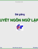 Bài giảng Lý thuyết ngôn ngữ lập trình: Chương 1 - CĐ CNTT Hữu nghị Việt Hàn