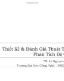 Bài giảng Thiết kế và đánh giá thuật toán: Phân tích đệ quy - TS. Lê Nguyên Khôi