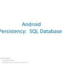 Android kiên trì: Cơ sở dữ liệu SQL