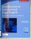 Teacher's book international lega English