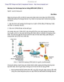 Backup cho Exchange Server bằng DPM 2007