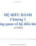 Bài giảng Hệ điều hành: Chương 1 - ĐH Công nghệ thông tin