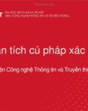 Bài giảng Xử lý ngôn ngữ tự nhiên (Natural language processing): Bài 5b - Viện Công nghệ Thông tin và Truyền thông