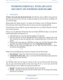 Windows Firewall with Advanced Security on Windows Server 2008