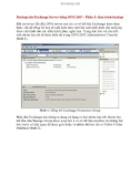 Tìm hiểu Backup cho Exchange Server bằng DPM 2007 - Phần 3: Quá trình backup
