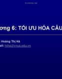 Bài giảng Cơ sở dữ liệu: Chương 6 - Hoàng Thị Hà